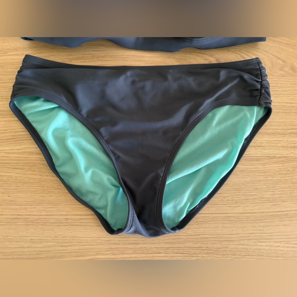 Athleta Twist Up Bikini Top  & Bottom Charcoal Gray Size 36 B/ C & Small - Picture 10 of 16